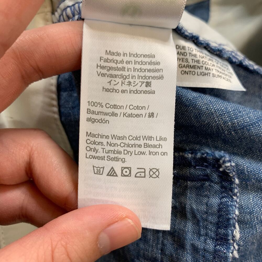 J Crew Shorts Women 8 Blue Classic Chambray Zip Fly Cotton Mid Rise Pocket Chino - Picture 9 of 12